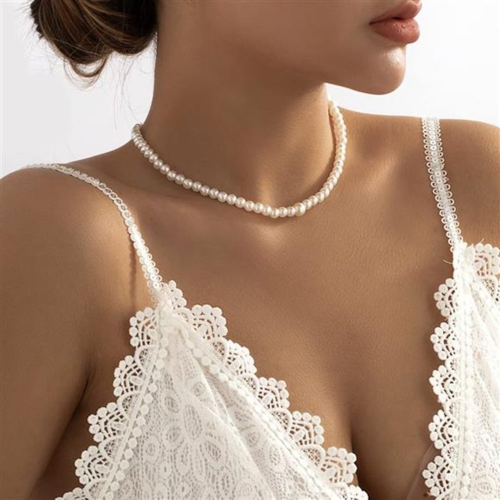 Asphinien Vintage Pearl Backdrop Necklace Long Pendant Y Necklace Sexy